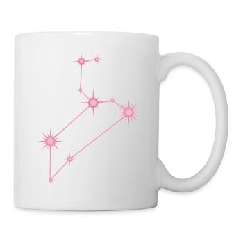 Löwestern Sternbild Tierkreiszeichen Pastellrosa - Tasse - Weiß - Rechts