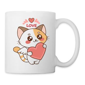 Kitten Angel Heart and Love - Mug - white - Right