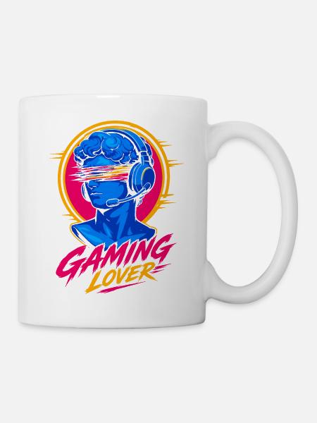Gaming Lover Neon Headset - Tasse - Weiß