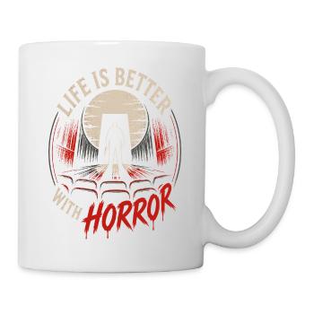 Life Is Better With Horror Retro - Mug - white - Right