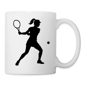 Tennis Spielerin - Tasse - Weiß - Rechts
