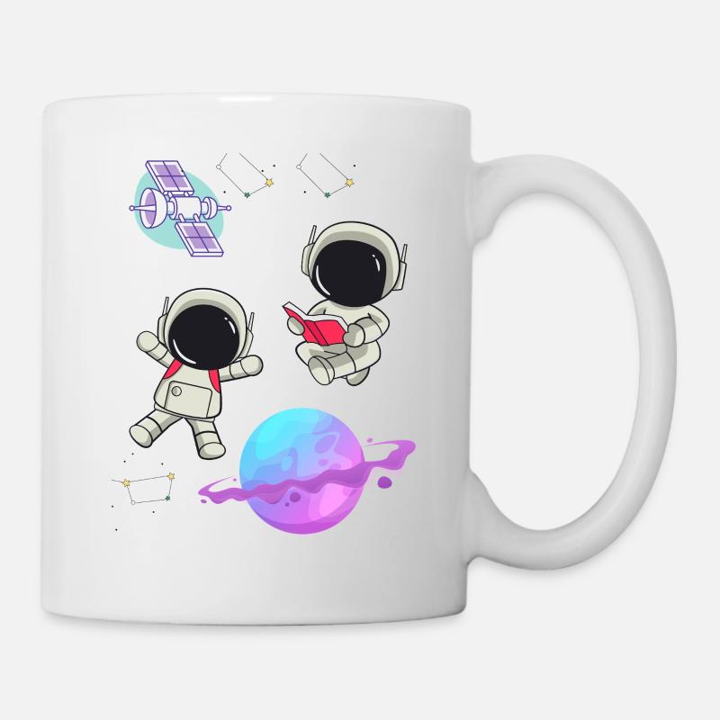 Colorful astronauts in orbit - Mug - white