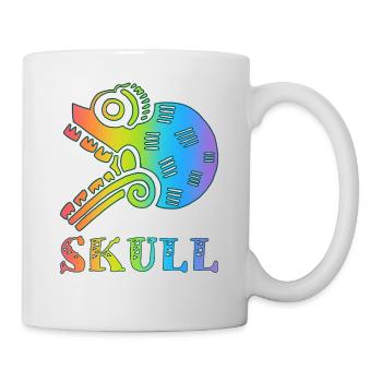 Multicolored Tribal Skull - Mug - white - Right