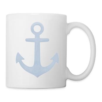 Minimalistischer nautischer Pastellanker - Tasse - Weiß - Rechts
