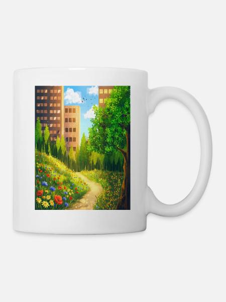 Sentier floral urbain - Mug blanc - blanc