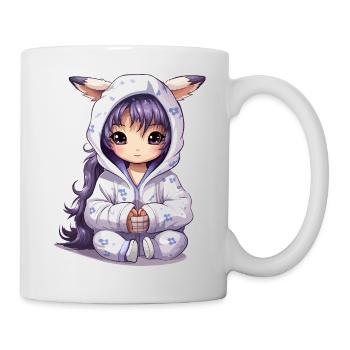 Chibi Häschen Hoodie Stil - Tasse - Weiß - Rechts