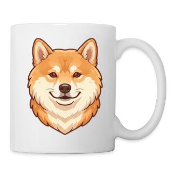 Cute Shiba Inu Retro Dog Lover Design - Mug - white - Right