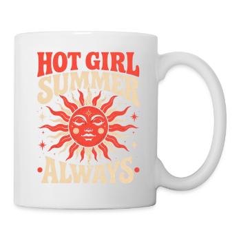 Hot Girl Summer Always - Retro Sonne - Tasse - Weiß - Rechts