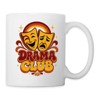 Drama Club Retro Theater - Masken Schauspieler - Tasse - Weiß - Rechts