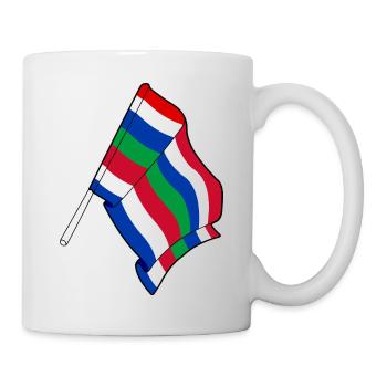 Schiermonnikoog-Flagge – Inselstolz - Tasse - Weiß - Rechts