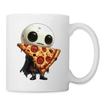 Creepy Cute Pizza Pepperoni - Tasse - Weiß - Rechts