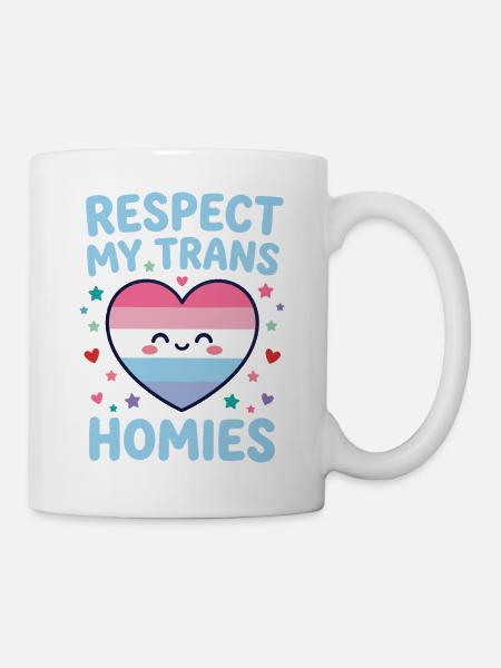 LGBTQ-Pride-Monat – Respektiere meine trans Homies - Tasse - Weiß