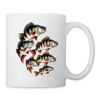 Perch School sur le noir - Mug blanc - blanc - Droite