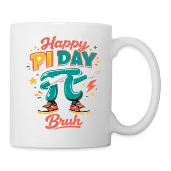 Bonne journée Pi, mec, dabbing, mathématiques Pi, dit rétro - Mug blanc - blanc - Droite