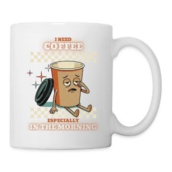 Morning Coffee Cup Tired - Mug - white - Right