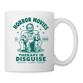 Horror Movies Therapy In Disguise - Mug - white - Right