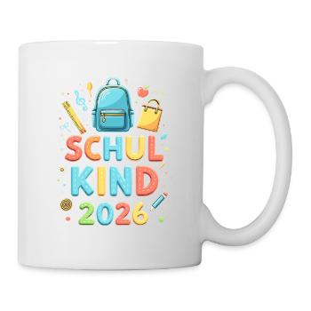 Schulkind 2026 Einschulung 2026 Schulanfang - Tasse - Weiß - Rechts