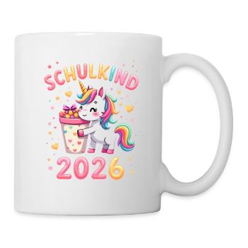 Schulkind 2026 Einschulung 2026 Schulanfang - Tasse - Weiß - Rechts