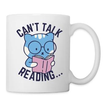 Kann nicht sprechen, lesen... - Tasse - Weiß - Rechts