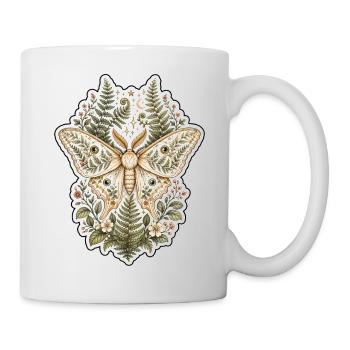 Waldmotte Farne Naturtagebuch Humor - Tasse - Weiß - Rechts