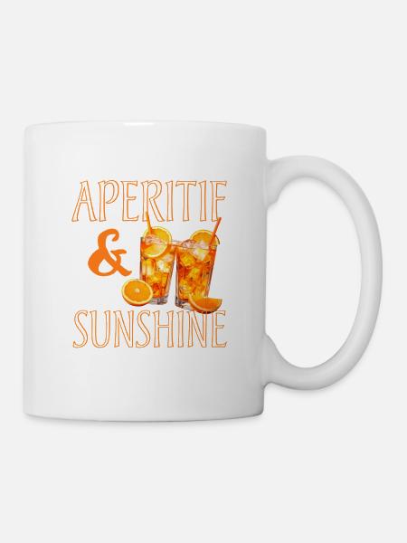 Aperitif & Sunshine - Tasse - Weiß