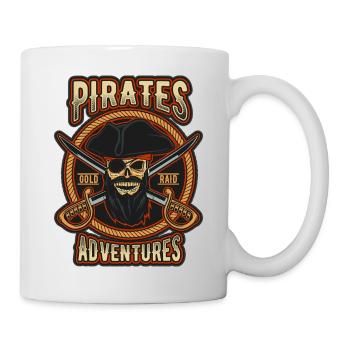 Pirate Gold Raid-Patch - Tasse - Weiß - Rechts