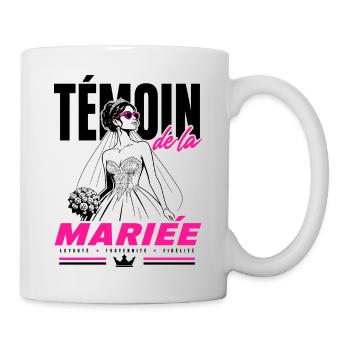 Témoin de la Mariée Glam Chic - Mug blanc - blanc - Droite