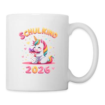 Schulkind 2026 Einschulung 2026 Schulanfang - Tasse - Weiß - Rechts