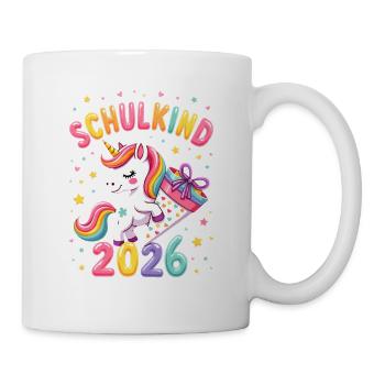 Schulkind 2026 Einschulung 2026 Schulanfang - Tasse - Weiß - Rechts