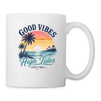 Vibes High Tides Sonnenuntergang - Tasse - Weiß - Rechts