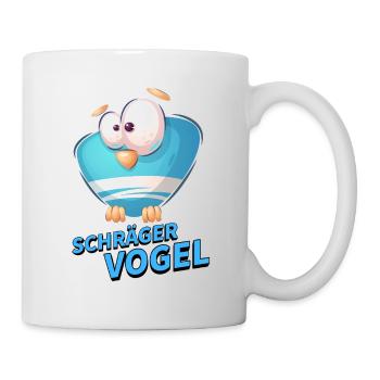 Schräger Vogel Cartoon - Tasse - Weiß - Rechts