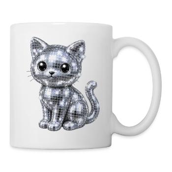 Paillettes disco pour chat - Mug blanc - blanc - Droite