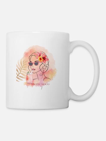 Tropic Mood Summer Design - Tasse - Weiß