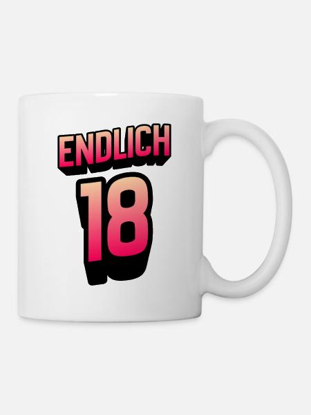 Finally 18 Gradient Neon - Mug - white