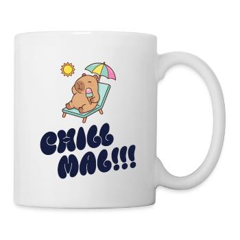 Sonnenbär am Strand mit Eis - Mug - white - Right
