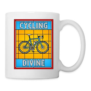 Cycling Divine Stained Glass Bicycle - Mug - white - Right