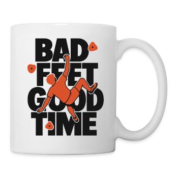 Bad Feet Good Time Bouldering - Mug - white - Right