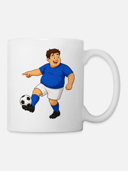 Fußballer in Aktion - Tasse - Weiß
