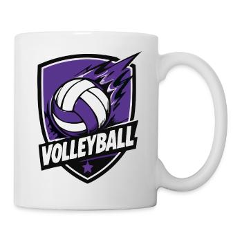 Purple Shield Volleyball Logo - Mug - white - Right