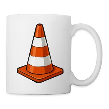 Kegelkunst Orange-Weiß Kegel - Tasse - Weiß - Rechts