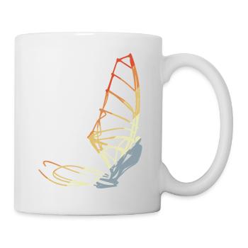 Vintage Windsurfen - Tasse - Weiß - Rechts