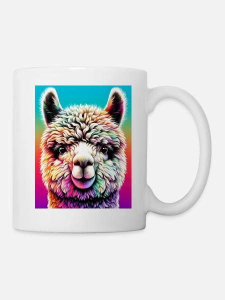 Alpaka - Tasse - Weiß