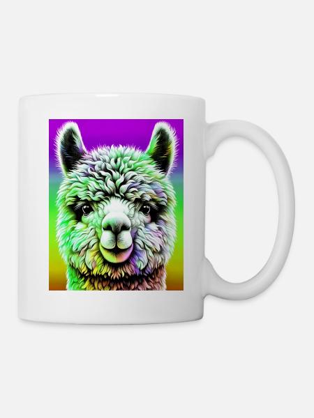 Alpaka - Tasse - Weiß