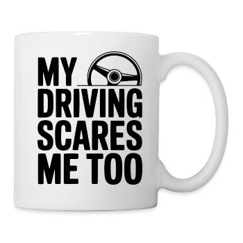 Ma conduite me fait aussi peur - Mug blanc - blanc - Droite