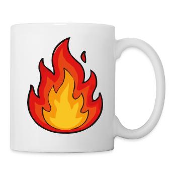 Flammenkraft Feuer-Icon - Tasse - Weiß - Rechts