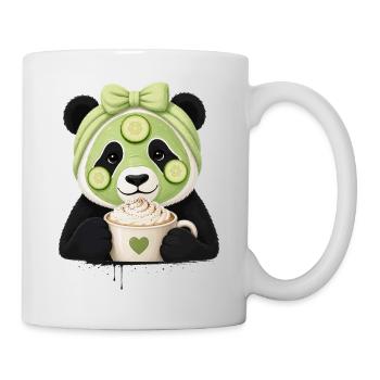 Panda Beauty & Selfcare Motiv  - Tasse - Weiß - Rechts