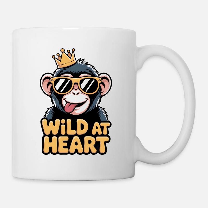 Singe Royal aux Lunettes - Mug blanc - blanc