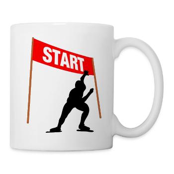 Eislaufstartlinie - Tasse - Weiß - Rechts