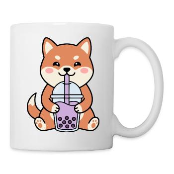 Charme de thé bubble Shiba Inu - Mug blanc - blanc - Droite