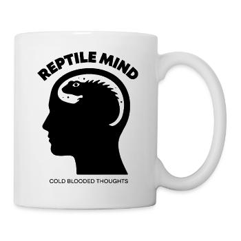 Reptile Mind Lizard Profile Brain Psychology - Mug - white - Right